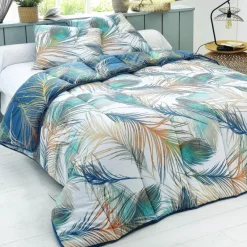 Becquet Couette chaude PLUMA 140x200 bleu 400G Outlet