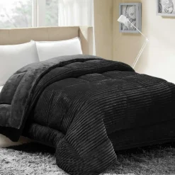 SAMPUR Couette coton club noir Microfibre Clearance
