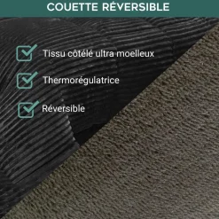 SAMPUR Couette coton club noir Microfibre Clearance