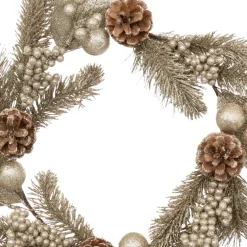 3S. x Home Couronne de Noël dorée pomme de pain Best