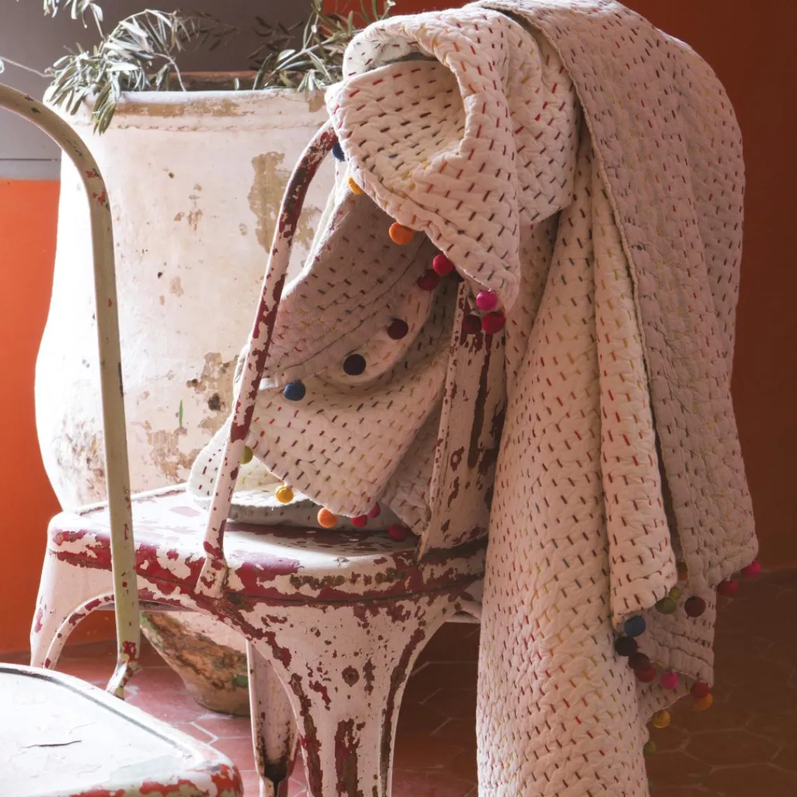 Maison Vivaraise Courtepointe Gastounet multico 180 x 180