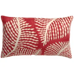 Maison Vivaraise Coussin brodé FLORA Papaye Orange New