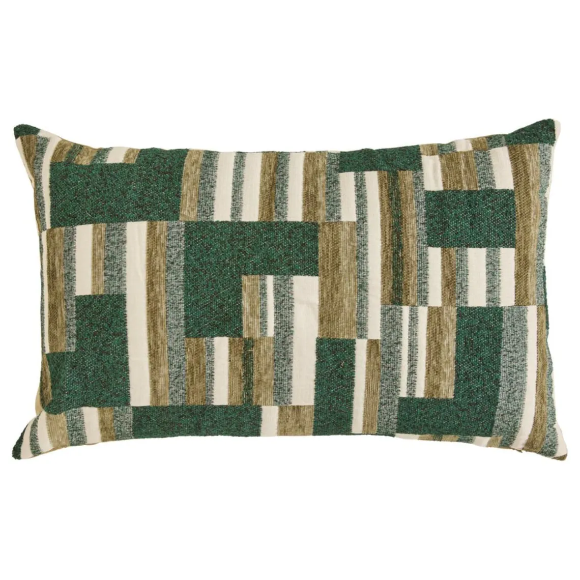 3S. x Home Coussin Calix 50x30cm - vert Kaki Sale