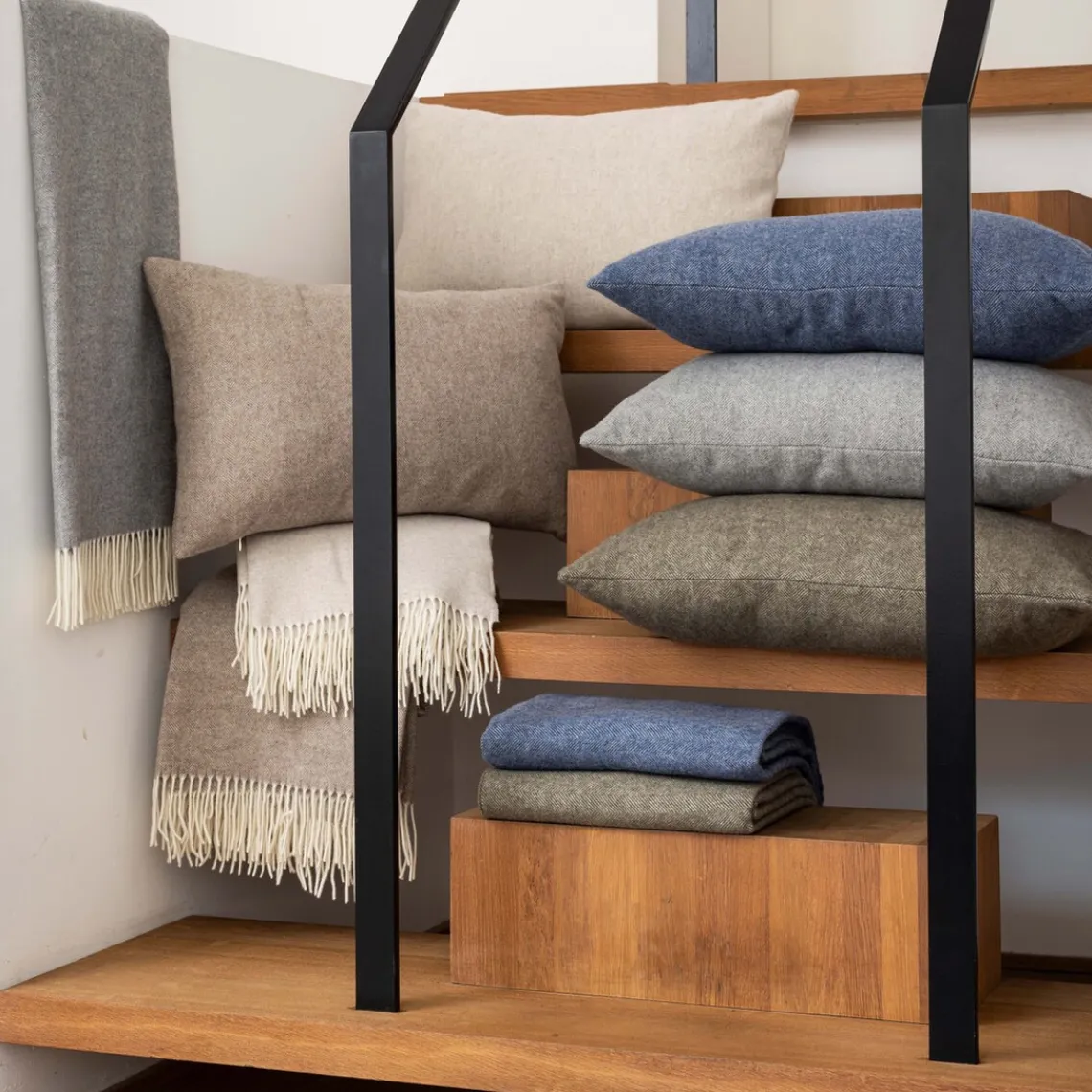 Maison Vivaraise Coussin Carina Tempête 40 x 65 Bleu Orage Discount