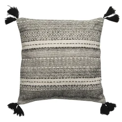 3S. x Home Coussin Carré en coton à Pompons TOLIMA 40x40 cm Beige Outlet