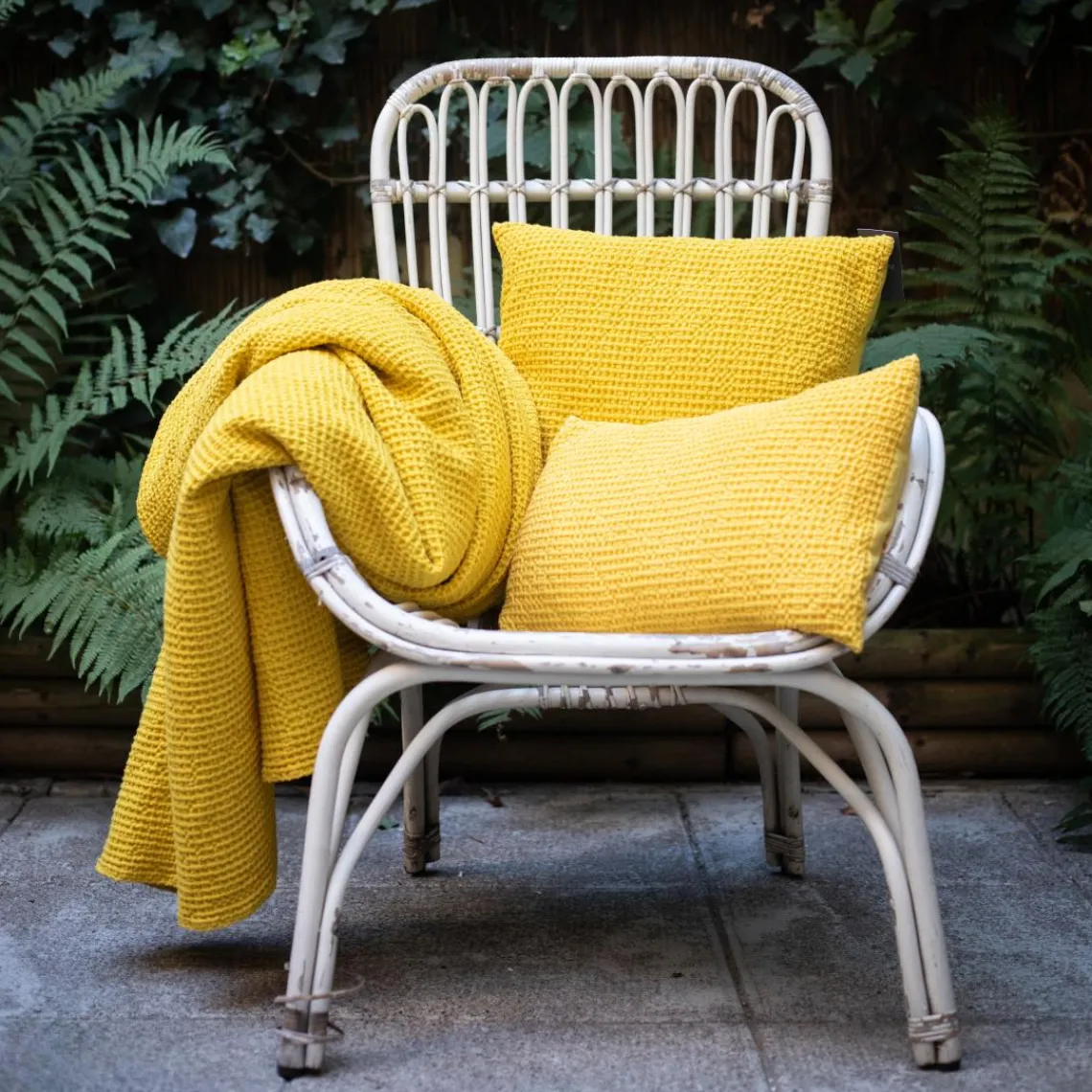 Maison Vivaraise Coussin coton Maia Blanc Discount