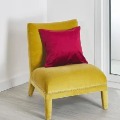 3S. x Home Coussin d'Ameublement Uni 045X045 cm VELOURS Bordeaux Outlet