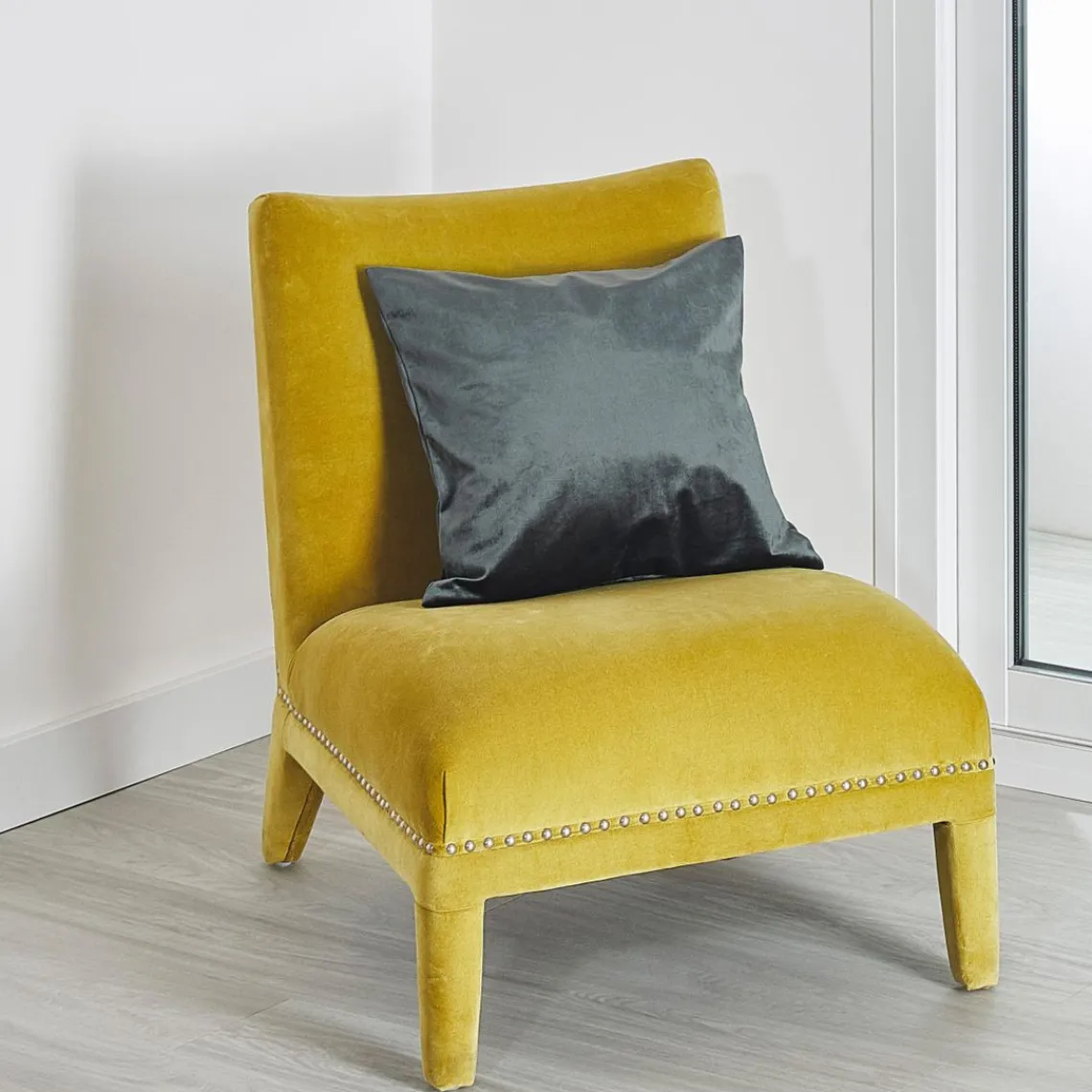 3S. x Home Coussin d'Ameublement Uni 045X045 cm VELOURS Anthracite Online