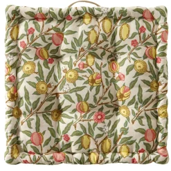 Becquet Coussin de sol, carré, coton imprimé, CM.CAPRI, jaune