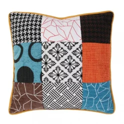 3S. x Home Coussin déhoussable patchwork RIVERA