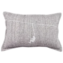Today Coussin en coton 275g/m² HORS PISTE 40 x 60 clair Skieur Gris Discount
