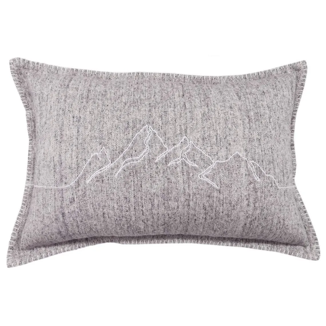 Today Coussin en coton HORS PISTE 40 x 60 - gris clair Montagne New