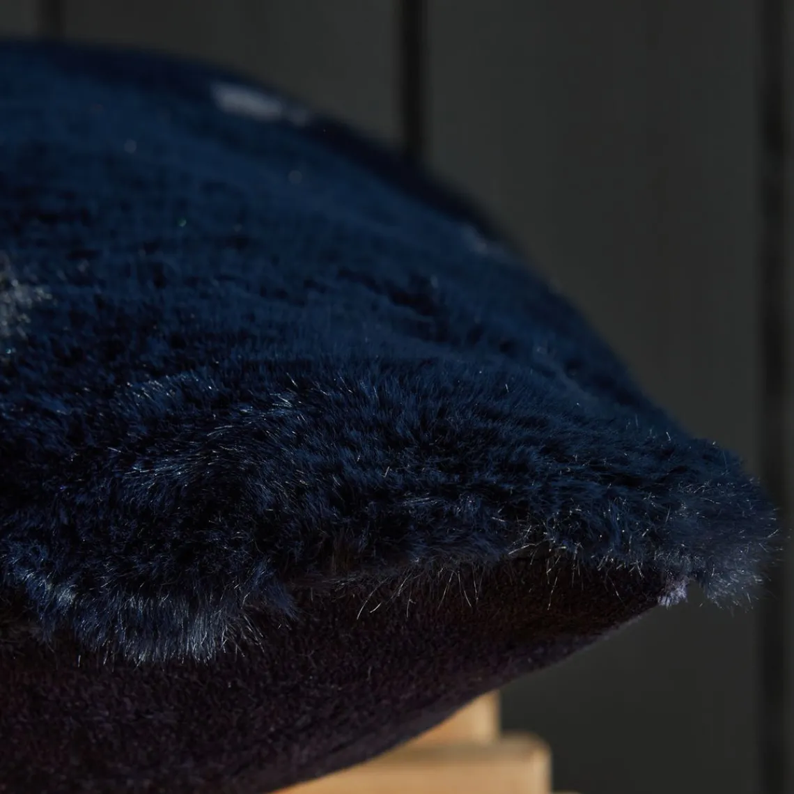 Today Coussin Fausse fourrure 45 x 45 HORS PISTE Navy Best