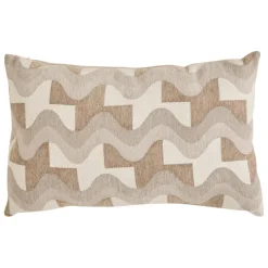 3S. x Home Coussin Floe 58x38cm - beige lin Clearance