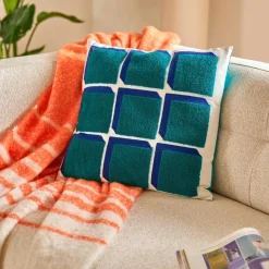 3S. x Home Coussin Flow D45x45cm - vert hollywood New