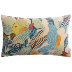 Maison Vivaraise Coussin imprimé DORI Lagon Clearance