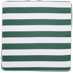 Becquet Coussin matelas en polyester PORNIC 48 x 48 cm rayé d'extérieur vert foncé