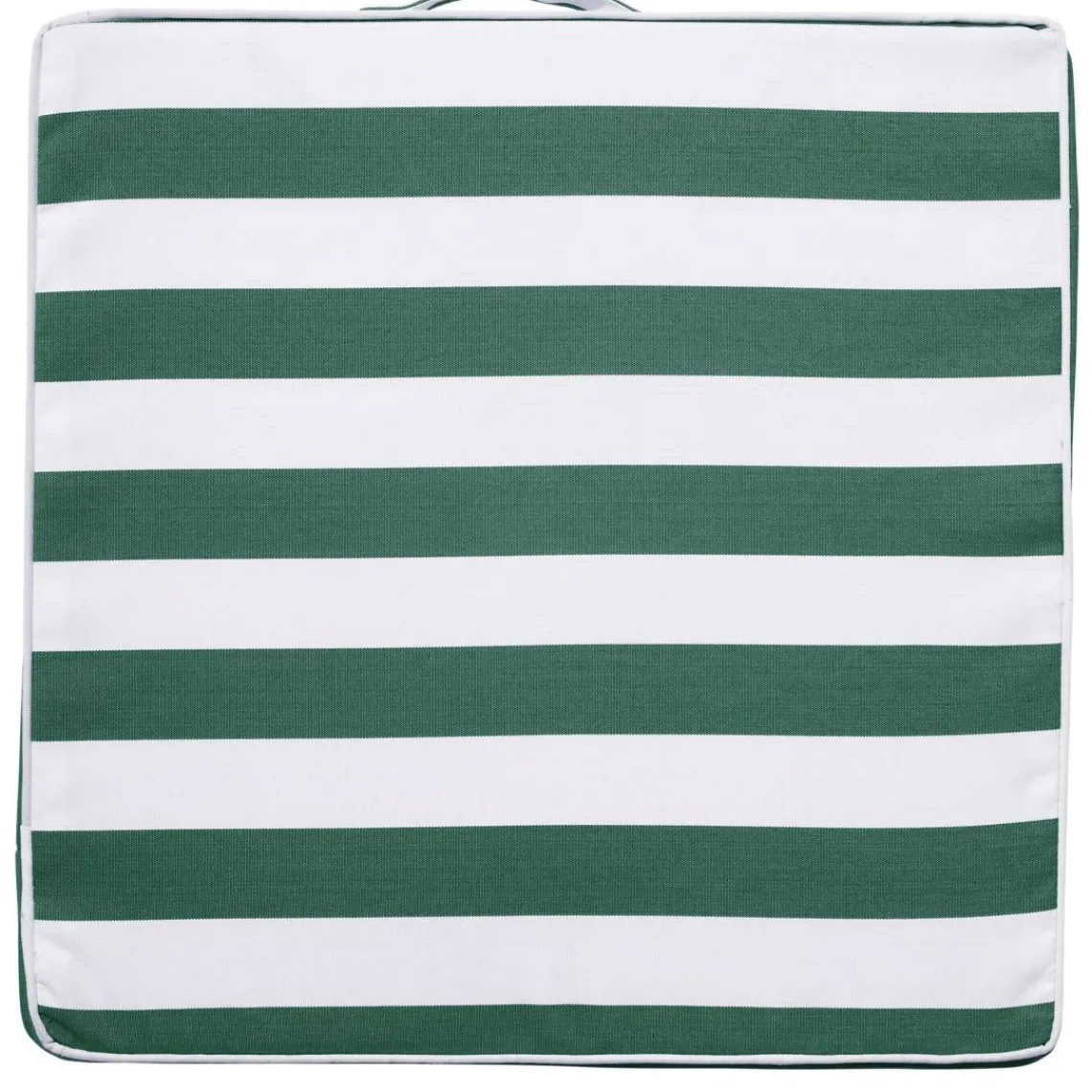 Becquet Coussin matelas en polyester PORNIC 48 x 48 cm rayé d'extérieur vert foncé