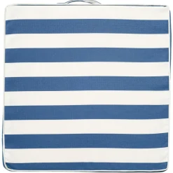 Becquet Coussin matelas en polyester PORNIC exterieur rayé Bleu New