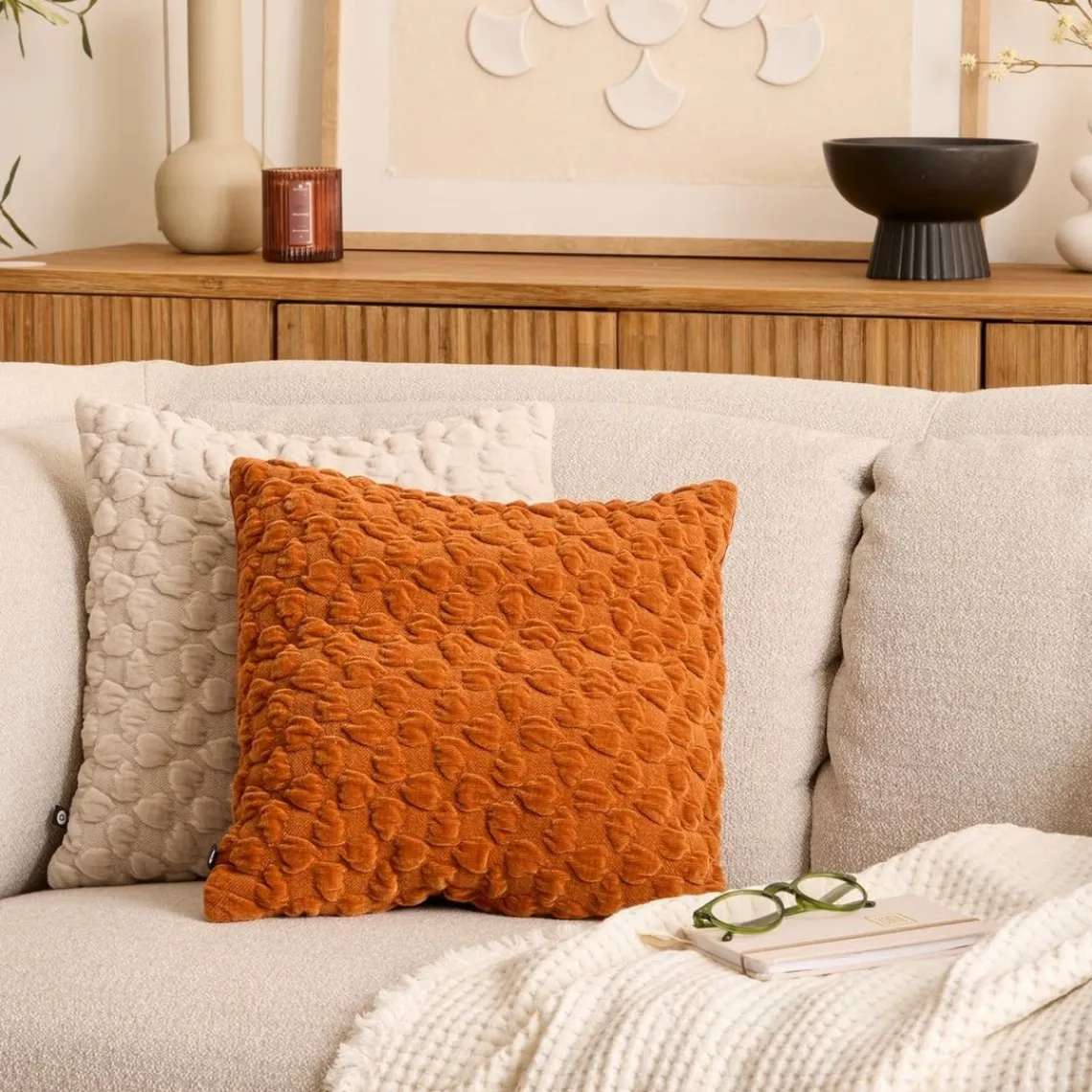 3S. x Home Coussin Nova 40x40cm - Ambre Discount