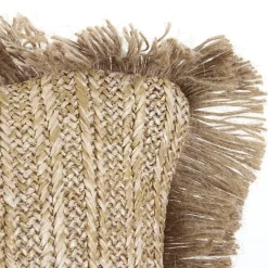 3S. x Home Coussin Raphia Dehoussable Naturel 40x40cm Best