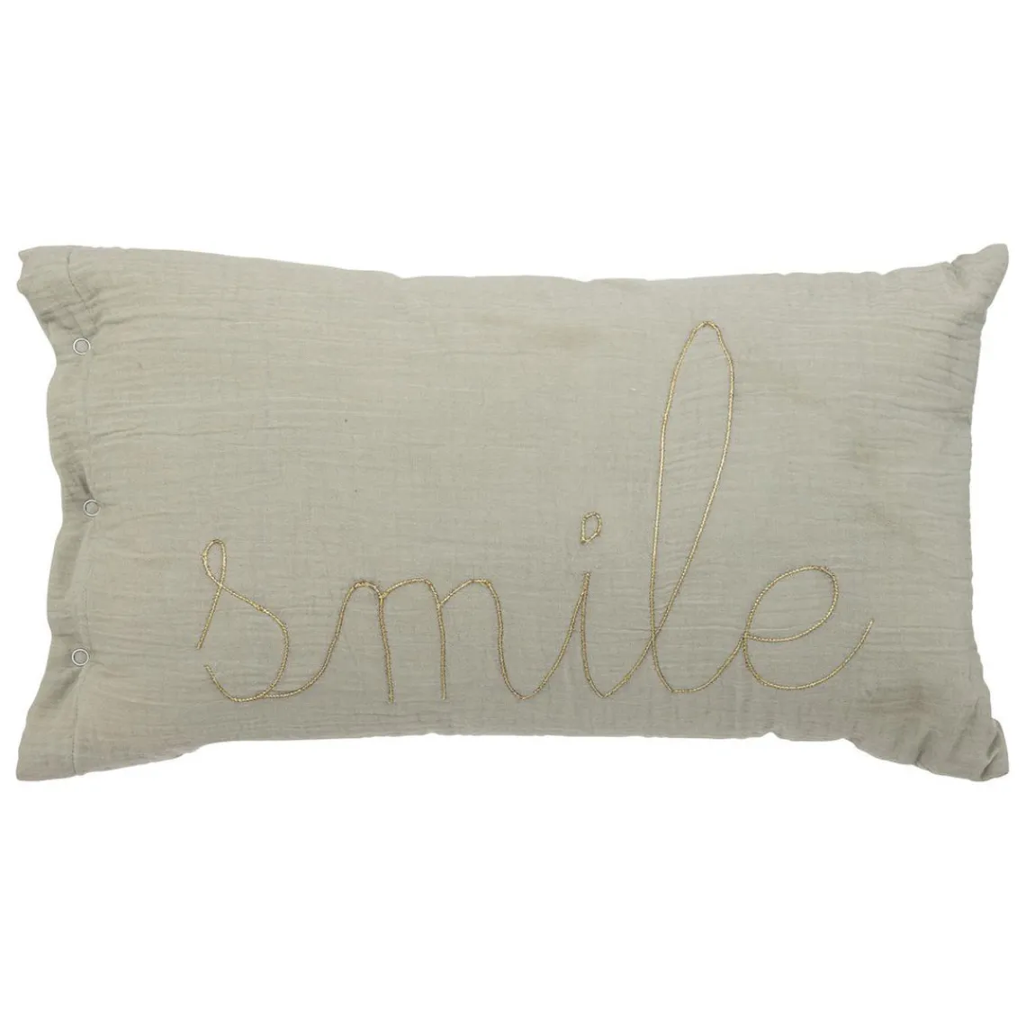 3S. x Home Coussin rectangulaire en gaze de coton Vert Best