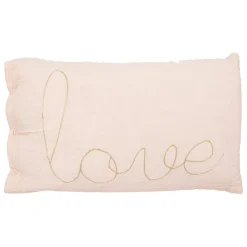 3S. x Home Coussin rectangulaire en gaze de coton Rose Outlet