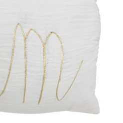 3S. x Home Coussin rectangulaire en gaze de coton Blanc Hot