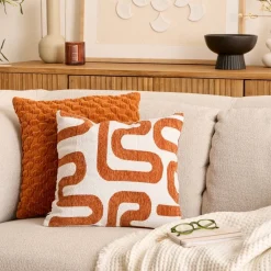 3S. x Home Coussin Safina 40x40cm - Terracotta New