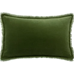 Maison Vivaraise Coussin uni Fara Eucalyptus 30 x 50 Outlet