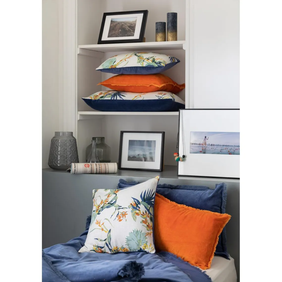 Maison Vivaraise Coussin uni Fara Touareg 40 x 65 Online