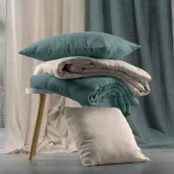 Maison Vivaraise Coussin uni Zeff Prusse