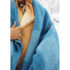 Toison d’or Couverture et chemin de lit à motif damier réversible VERSAILLES CEDRE BIZET Hot