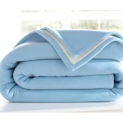 Becquet Couverture Polaire Bicolore Ciel & Naturel Bleu Best