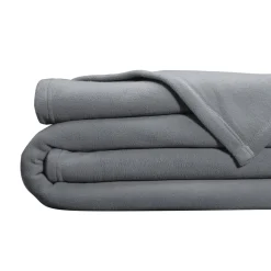 Becquet Couverture POLAIRE UNIE microfibre tempérée Gris Sale