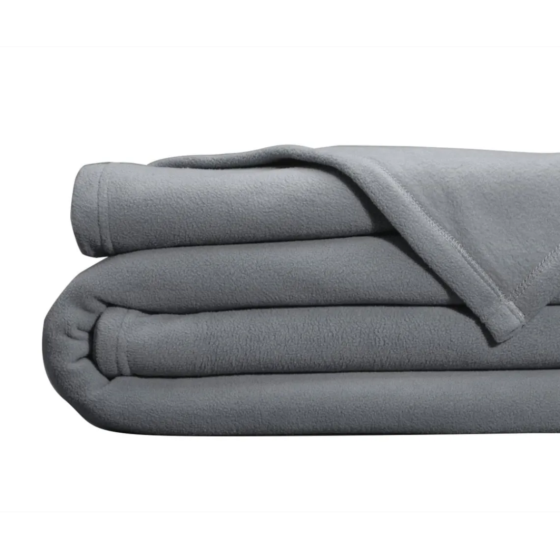 Becquet Couverture POLAIRE UNIE microfibre tempérée Gris Sale
