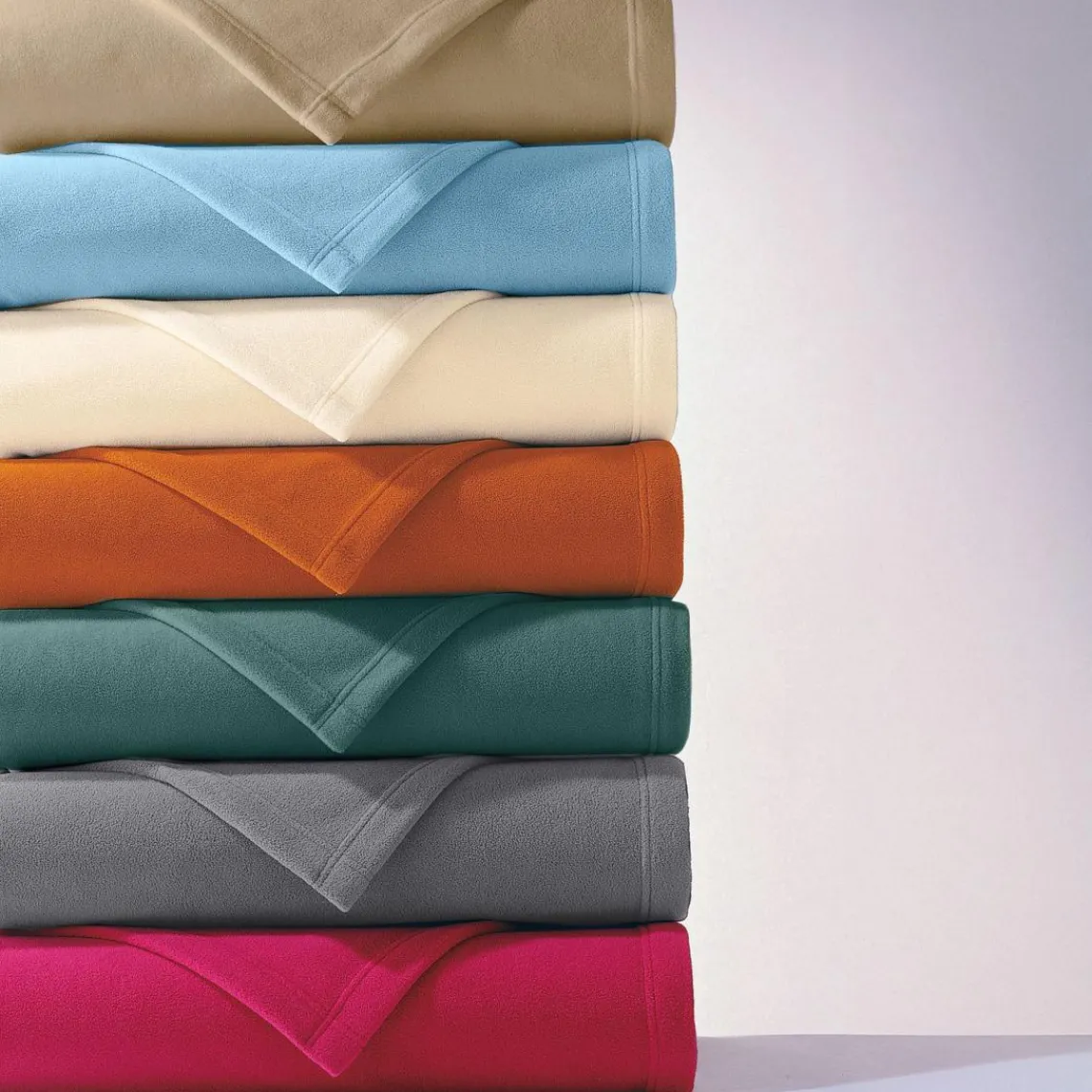 Becquet Couverture POLAIRE UNIE microfibre tempérée Gris Sale