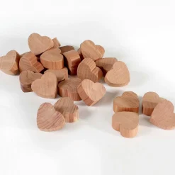 Becquet Cœurs en cèdre rouge - Lot de 24 Sale