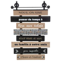3S. x Home Déco murale en bois & métal 48x72cm Sale