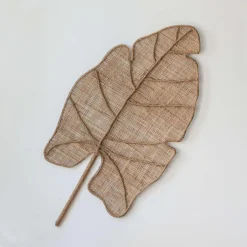 Becquet Déco murale Feuille en Fibre végétale COLOCASIA Beige Clearance