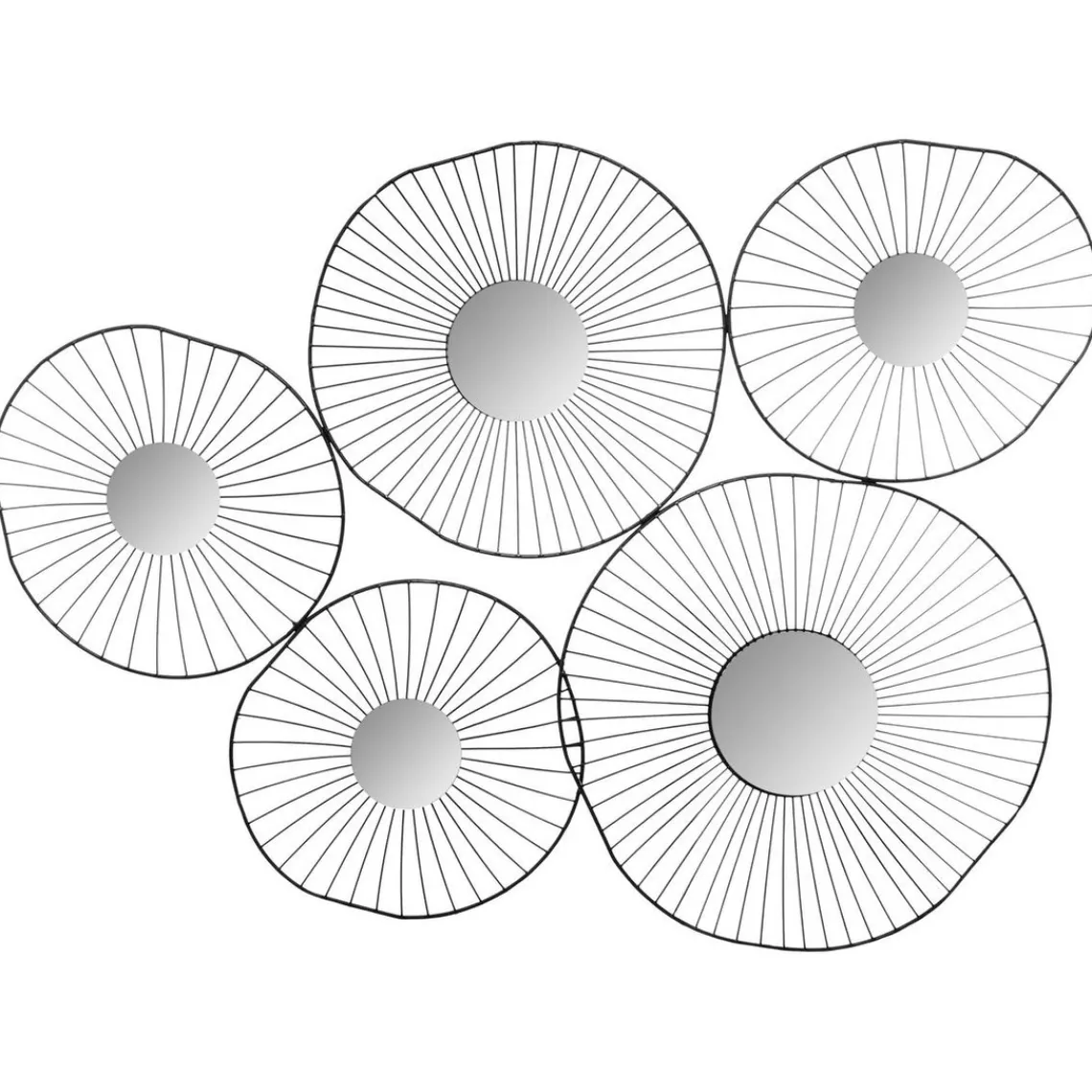 3S. x Home Décoration Murale 5 Miroirs Noir Clearance