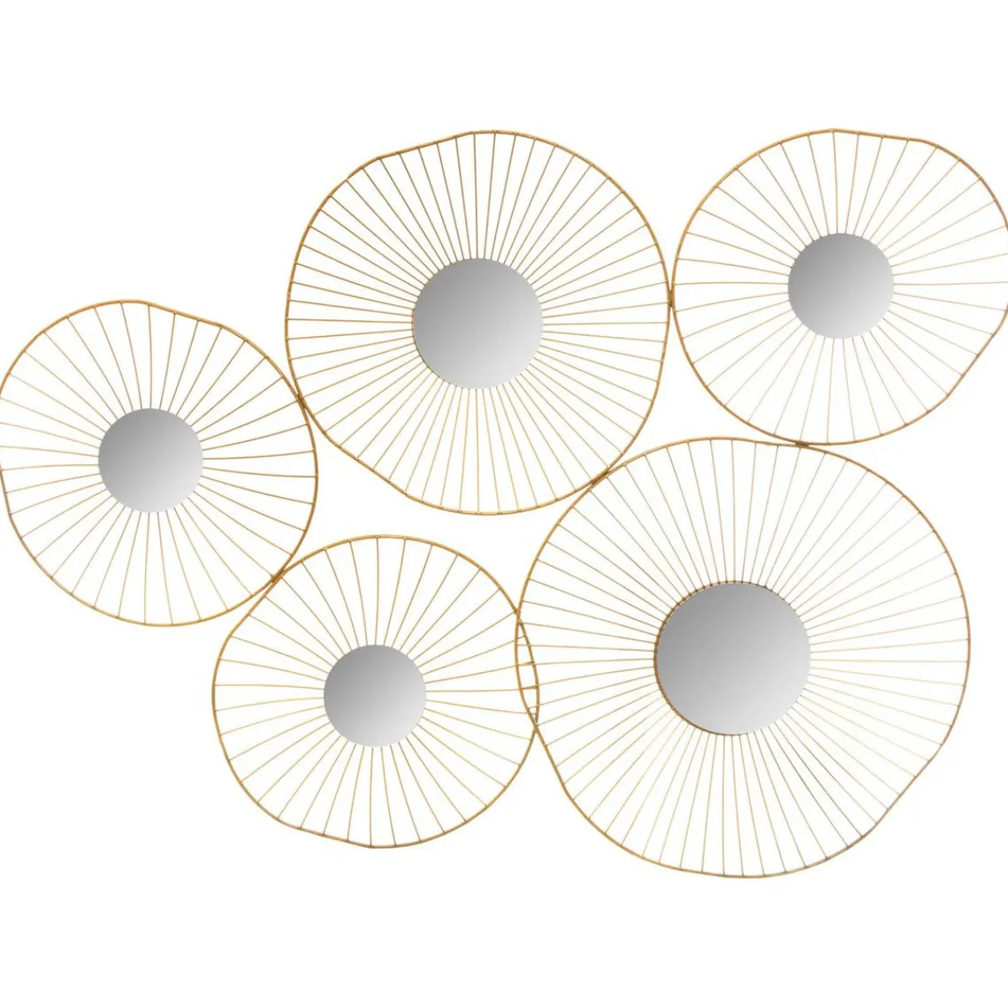 3S. x Home Décoration Murale 5 Miroirs Doré Discount