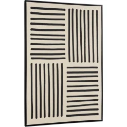 Macabane Décoration murale A lignes abstraites, cadre noir HOMER