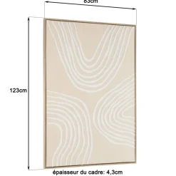 Macabane Décoration murale A lignes abstraites, cadre naturel HOMER Hot