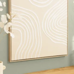 Macabane Décoration murale A lignes abstraites, cadre naturel HOMER Hot
