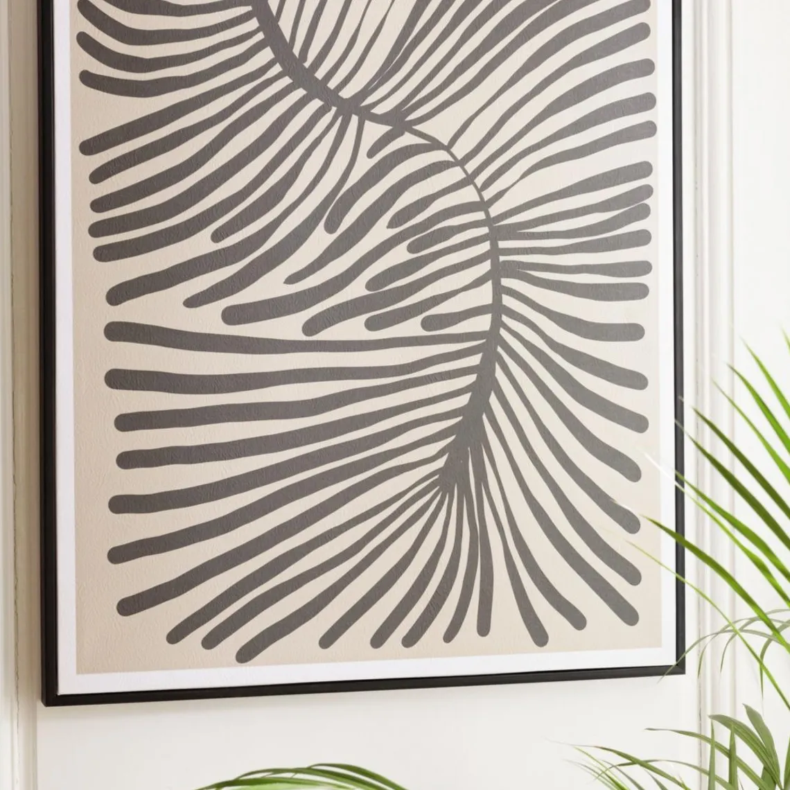 Macabane Décoration murale B en papier japonais, cadre noir HOMER New