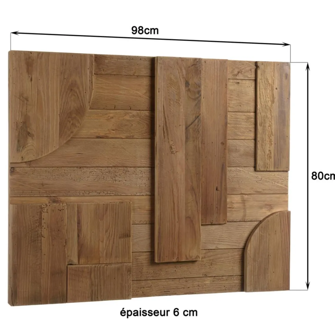 Macabane Décoration murale B formes géométriques en Pin recyclé SANDY Marron Online