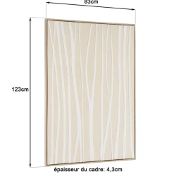 Macabane Décoration murale B lignes abstraites, cadre naturel HOMER Best