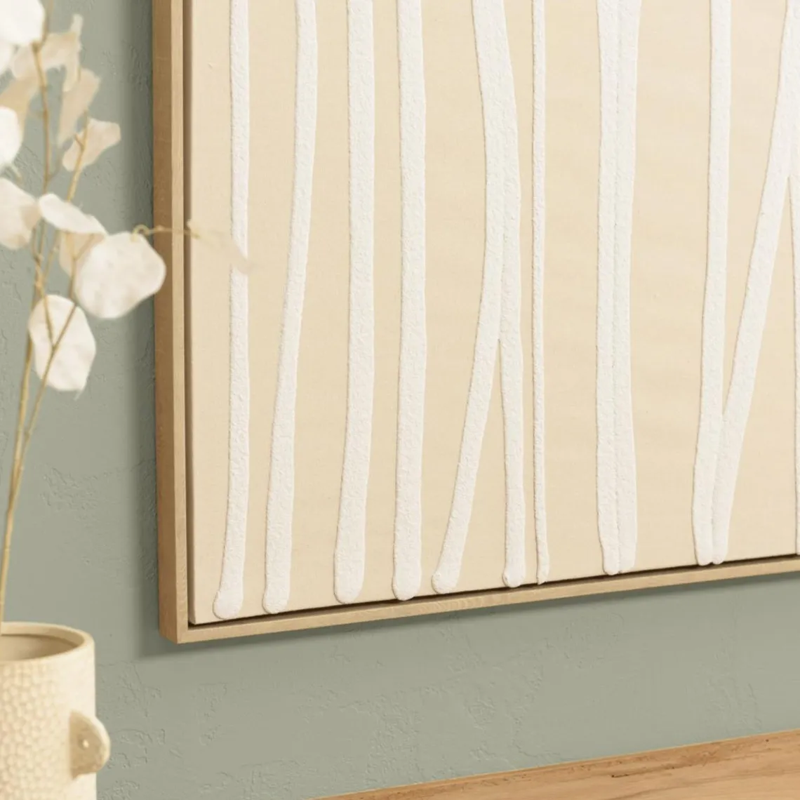 Macabane Décoration murale B lignes abstraites, cadre naturel HOMER Best