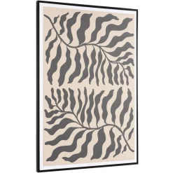 Macabane Décoration murale C en papier japonais, cadre noir HOMER Clearance